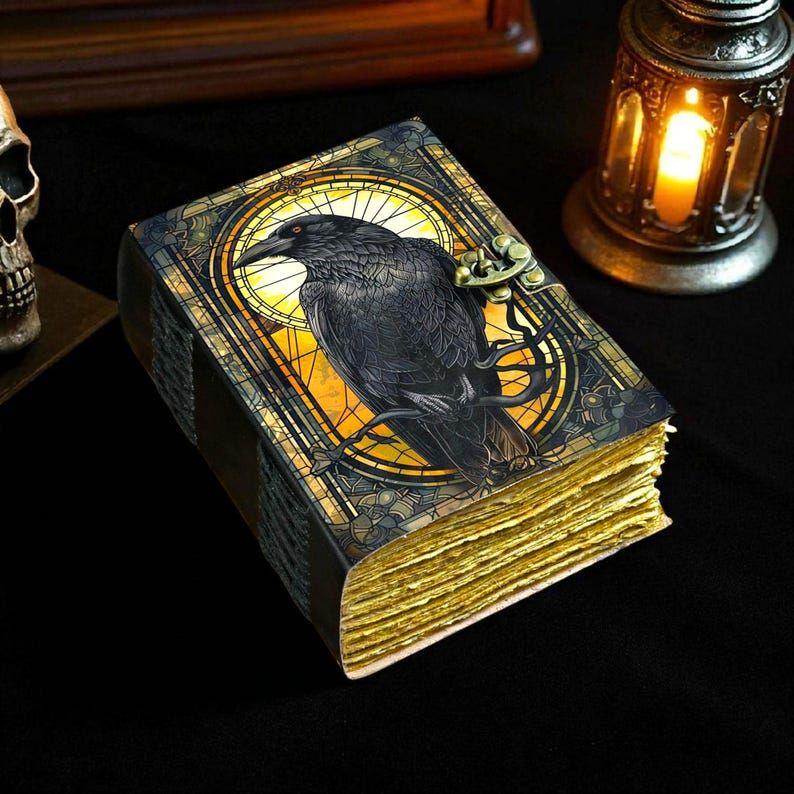 Das Raben Lederjournal: Gotisches Grimoire Buch der Schatten