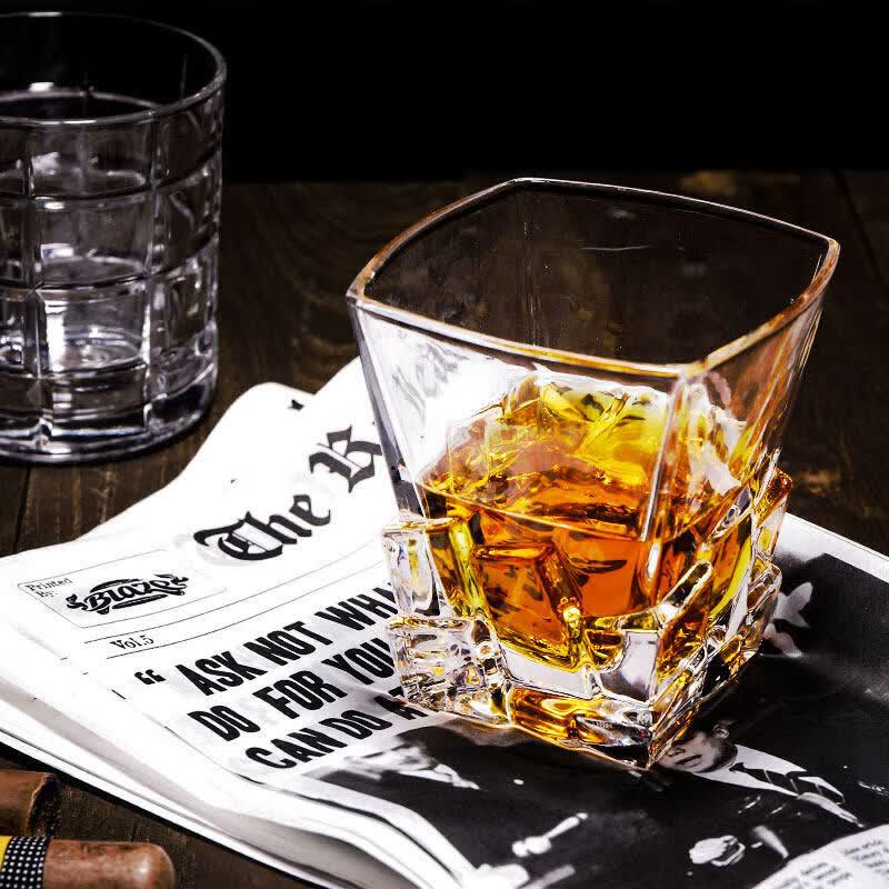 ZISIZ Crystal Glass Whiskey & Cocktail Tumbler