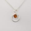 Citrine Gemstone 925 Sterling Silver Necklace Partywear Pendant 1.2" Handmade Gift For Her PP-68-11