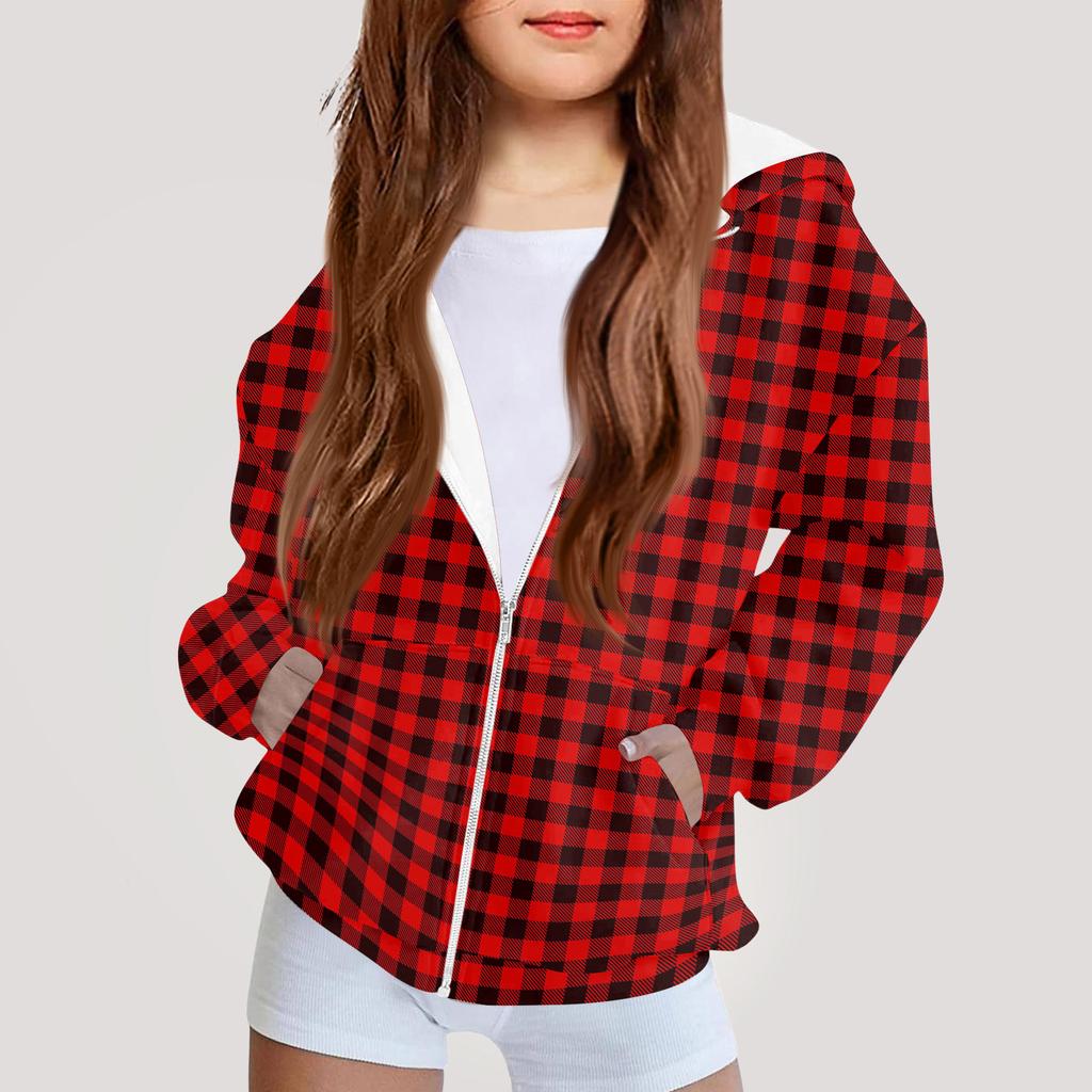 Moda dziecięca Bluza z kapturem z nadrukiem z długim rękawem Dziewczęca kurtka hoodie