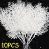 Christmas Artificial Pine Stems White Pine Branches Fake Plants DIY Xmas Tree Wreath New Year Party Gifts Table Decoration