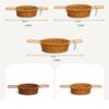 Hardness Rattan Fruit Tray Sundries Organizer Portable Storage Bin Handwoven Bread Storage Basket