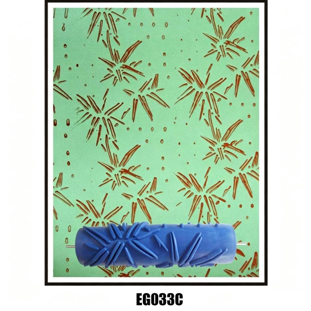 Reusable Patterned Paint Roller Texture Paint Tool Wall Painting Roller Cabinets Painting
