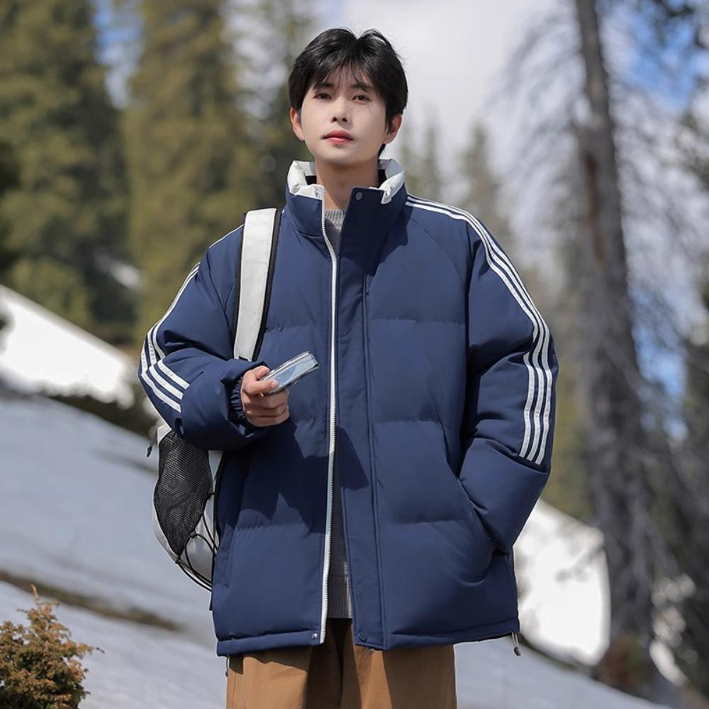 Cold-proof cotton-padded clothes for boys in winter new trendy brand thickened warm stand-up collar bread clothes cotton-padded jacket