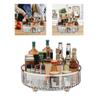 Rotating Storage Rack Multipurpose Transparent Light Luxury Space Saving Turntable Organizer for Kitchen Countertop