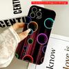 2DFlat Vibrant Colorful Bubbles On Black Background All Inclusive Film Hard iPhone Case, Compatible with iPhone 18 Pro Max 17 16 15 14 13 12 11