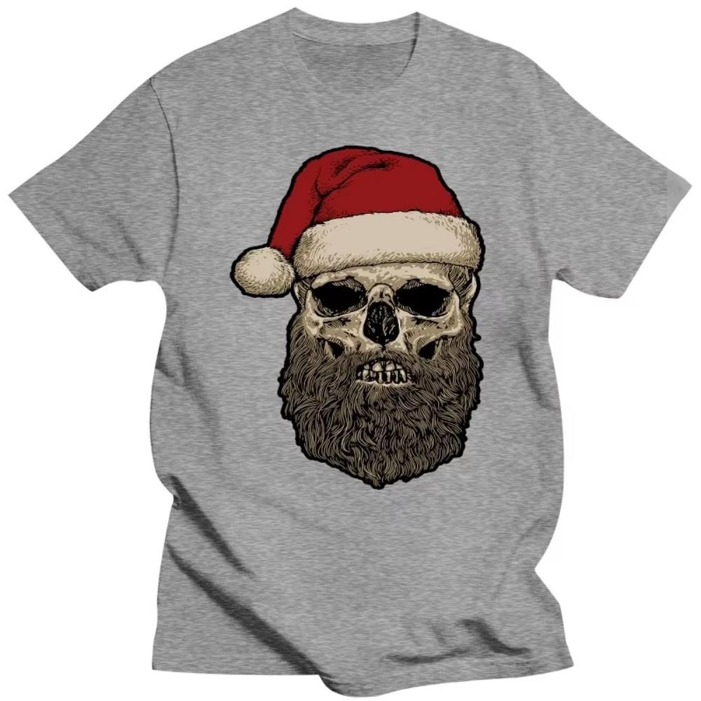 Famous Brand Design Summer New Print Man Cotton Fashion Santa Claus Hipster Beard Christmas Men'S T-Shirt Family T Shirts