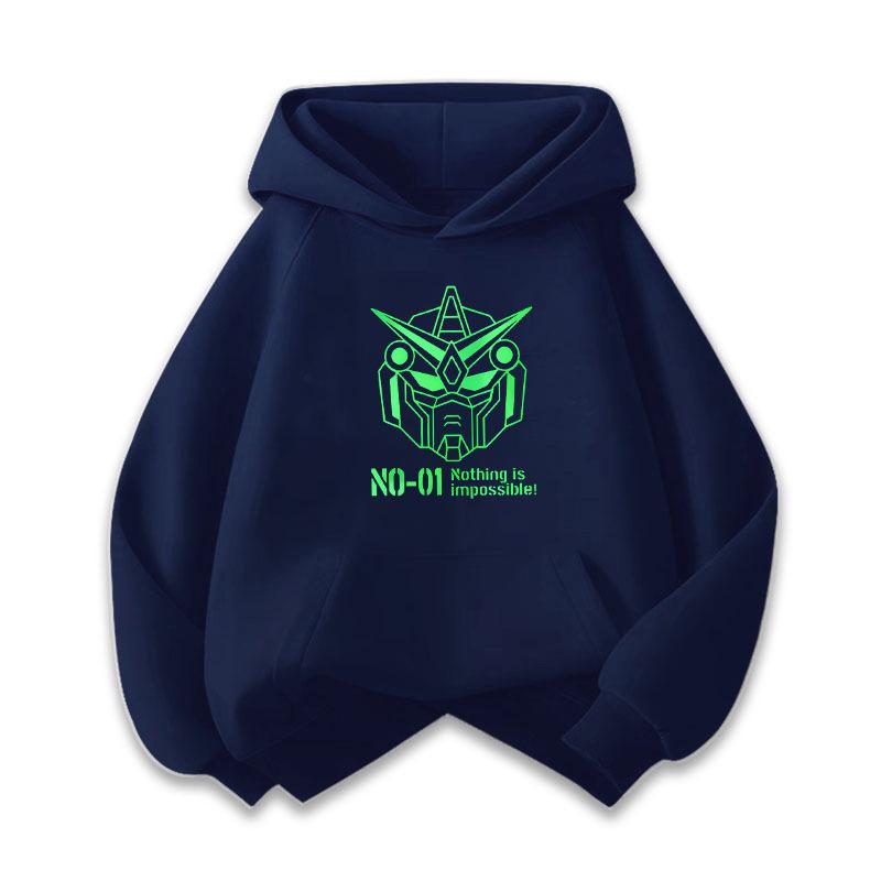 Stylish Kids Long Sleeve Hoodie - Trendy Spring/Autumn Streetwear for Medium to Large Students 140 cm