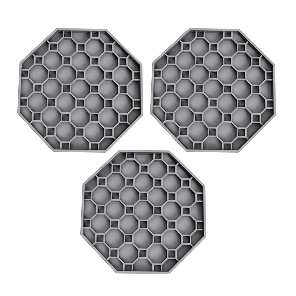

3pcs 6-inch Coffee Machines Coaster Ctagon Drip Trays For Coffee Stations Bars Restaurants Coffee Tea Space-Saving Drip Tray сірий колір