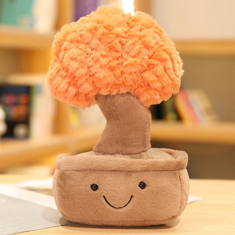 Simulated Music Cake Plush Toys Fun Plant Ornaments Pine Tree Wealth Bamboo Home Living Room Decorations