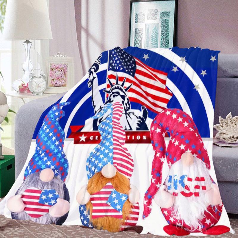 Independence Day Digital Print Flannel Blanket - Home, Air Conditioning, Nap & Gift Blanket