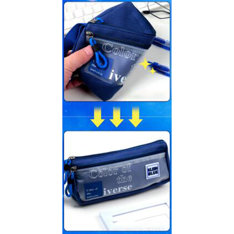 Large Capacity Women Men Travel Pencil Case School Pen Bag Multifunctional Makeup Zipper Pouch