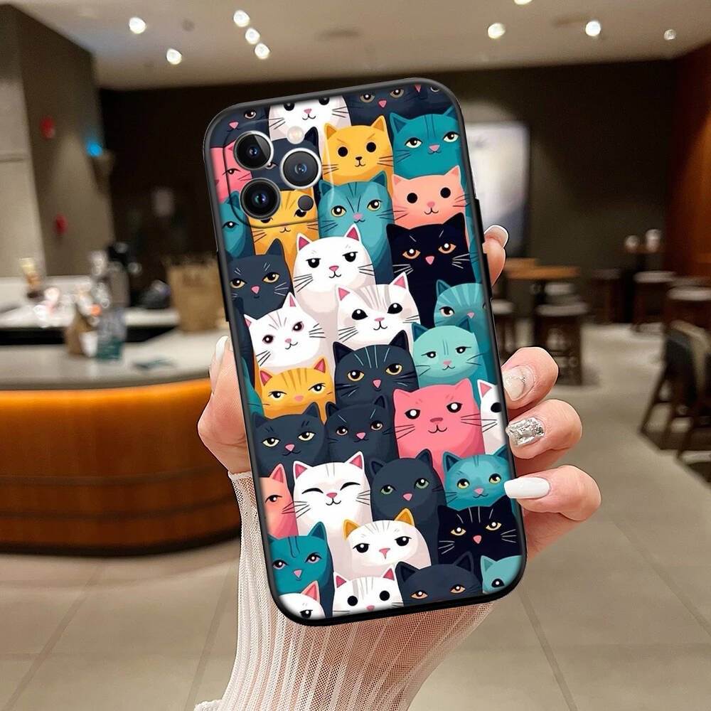 Cat Cartoon Phone Case for Xiaomi Poco C40 C51 C50 C55 C65 C71 C75 C85 F8 F7 F6 F5 F3 F2 X7 X6 X4 X3 M7 M6 M5 M4 M3 M2 Pro