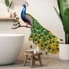 Tj3031 Creative Green Peacock Branch Bronzing Wall Sticker Decoration Children'S Room Living Room Bedroom Background Self-Adhesive Sticker