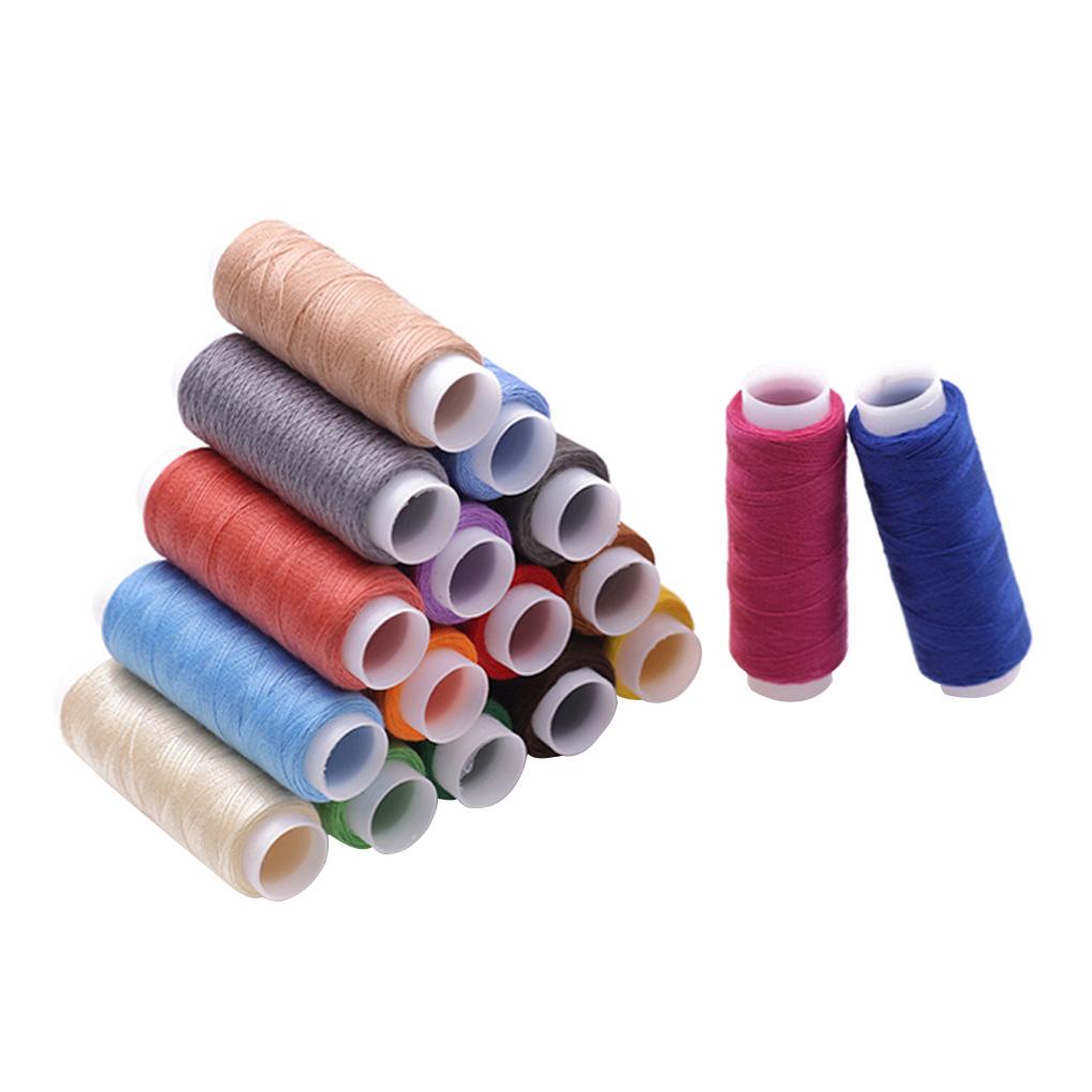 

39Pcs Color Random Sewing Thread Rainbow Polyester Sewing Thread Manual Line Spool Set
