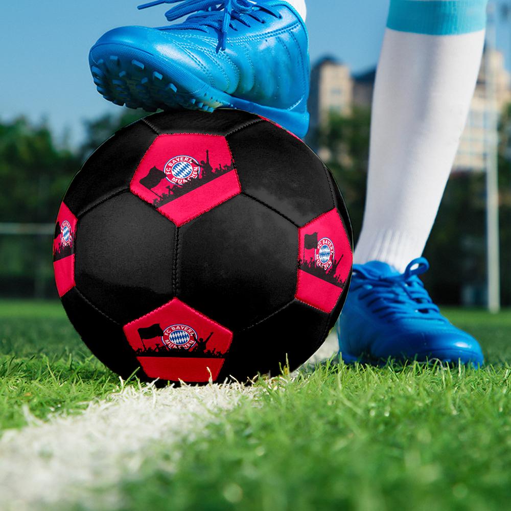 FC Bayern Munich Soccer Ball, Colorful, Suitable for All Ages, Machine-stitched, PVC Material, Competition Grade, Durable and High Bounce