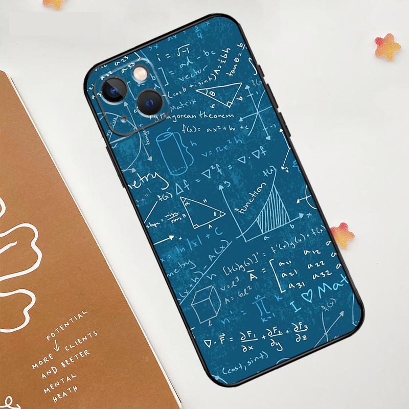 Symbol Math Science Physics Formulas Case For Apple iPhone 16 15 14 13 12 11 Pro Max Mini XR 15 16 Plus 16e Protective Cover