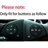 2025 Hot Racing Grills Black Interior Steering Wheel Button Switch Trim Cover Sticker For Mercedes Benz C E S  GLK Class W204 W2