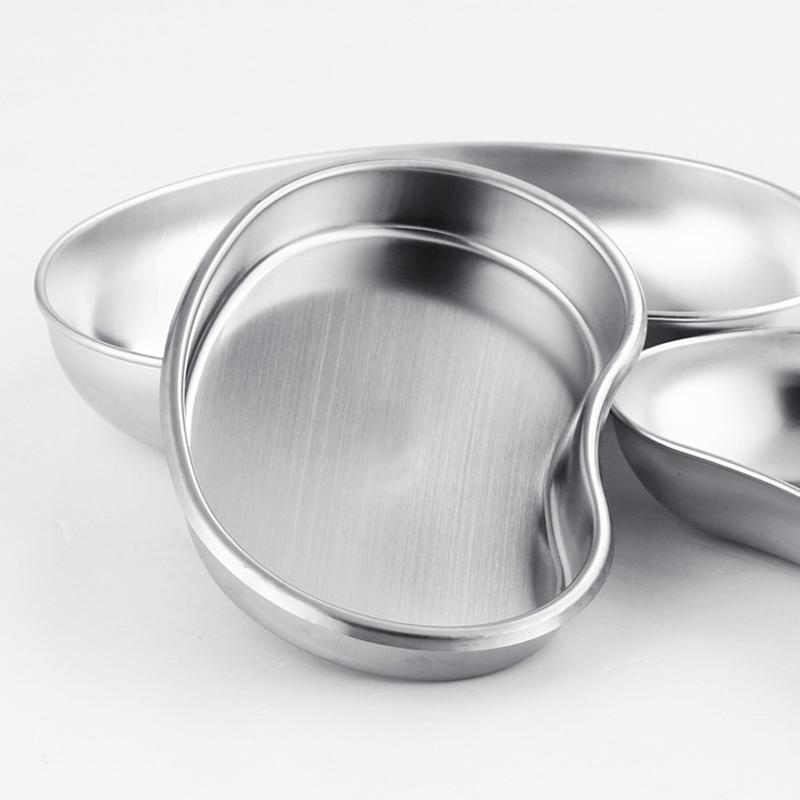 1PC Stainless Steel Tray Multi Functional Jewelry Storage Tray Cosmetic Tattoo Accesory Elbow Tray Irregular Design SML