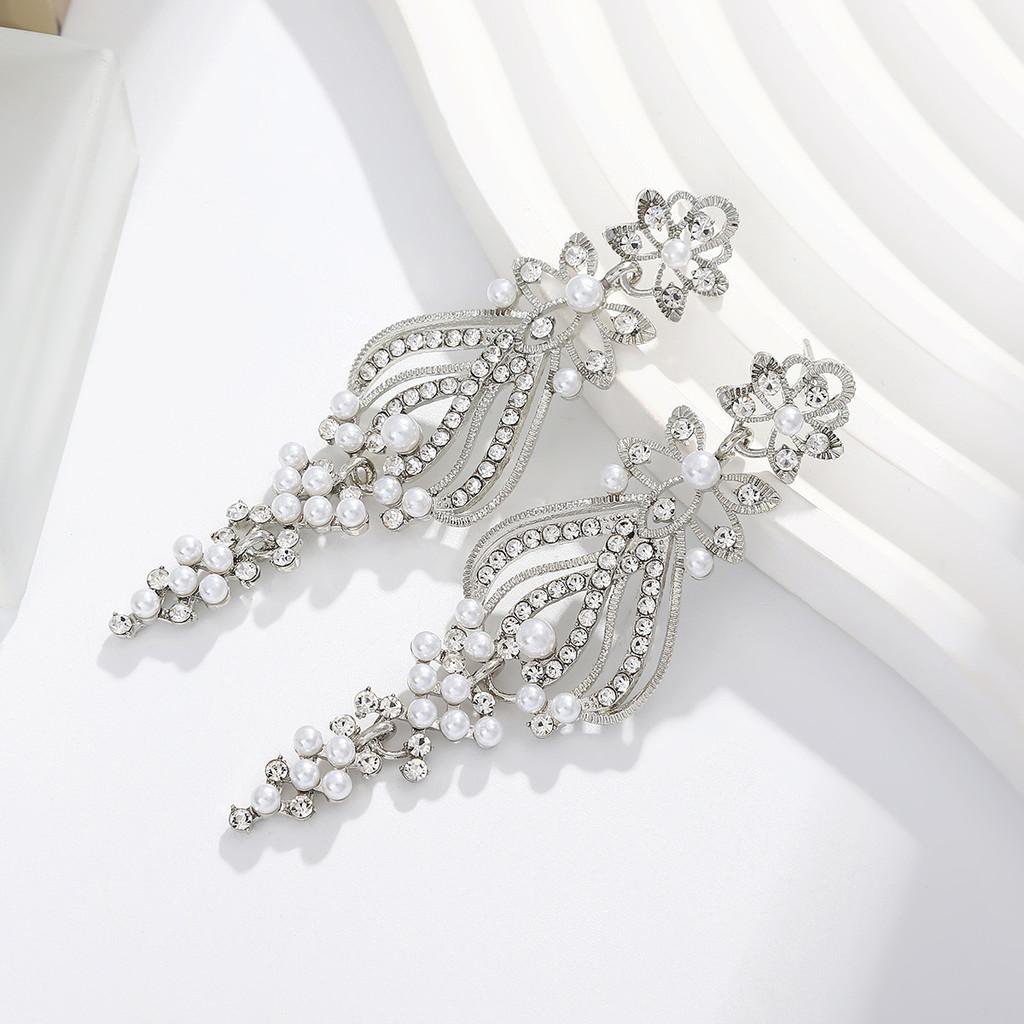 Geometric Pearl Earrings For Women With Gold Silver Finish Stylish Spring Jewelry