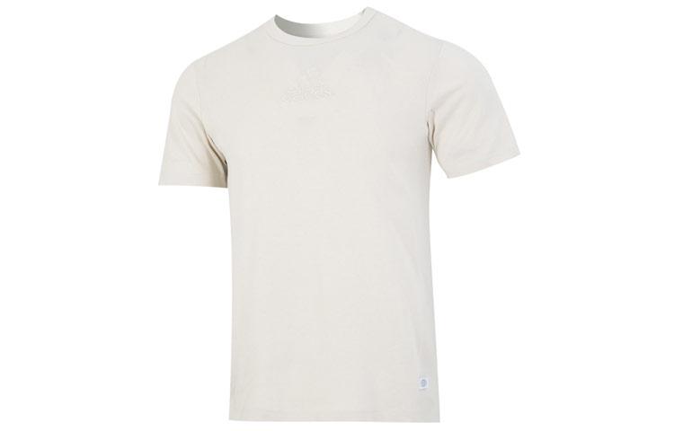 adidas T Shirts Men's White Crew Neck Moderate Straight Fit HU1511