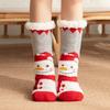 Snowman Thick Thermal Socks Velvet Winter Slipper Socks Kawaii Fleece Socks Women  Indoor