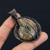 Ammonite Fossil Gemstone Pure Copper Wire Wrapped Designer Handmade Pendant Jewelry For Gift