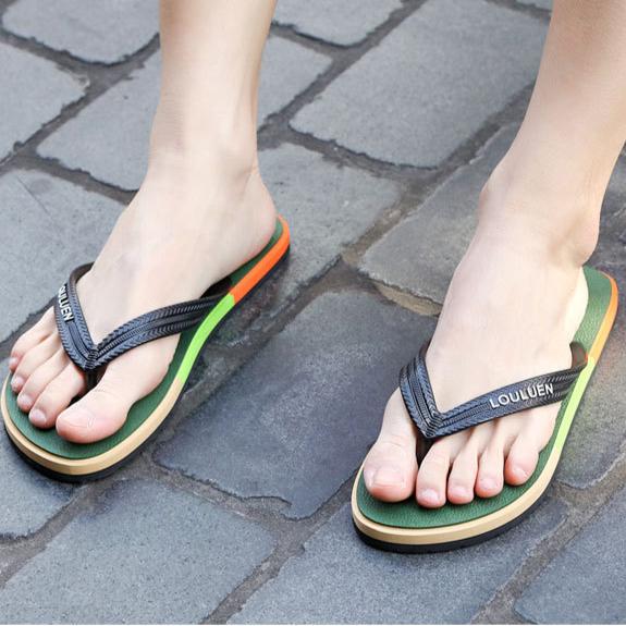 Summer Flip-flops Men's Rubber Outdoor Casual Beach Slippers Wear Flip-flops