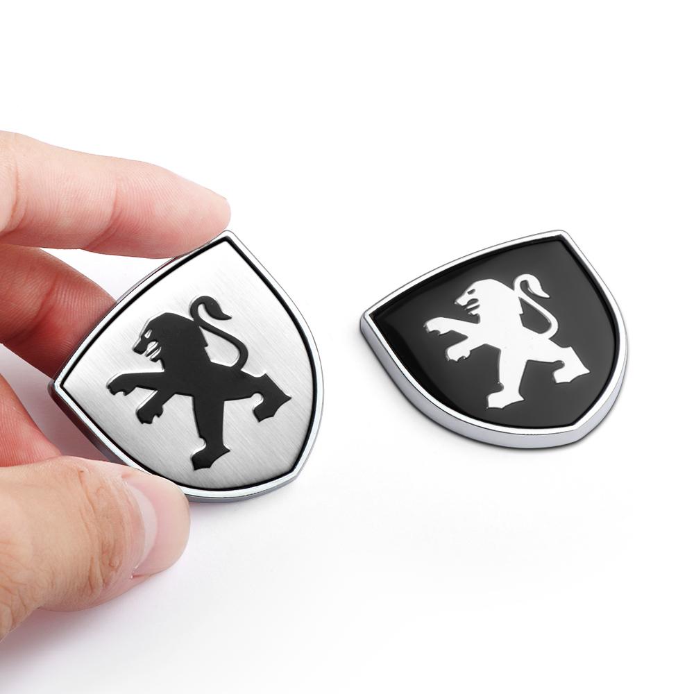 Car Styling Metal Side Front Fender Trunk Shield Badge Stickers For Peugeot 407 508 2008 5008 307 308 I3008 206 207 208 107 106