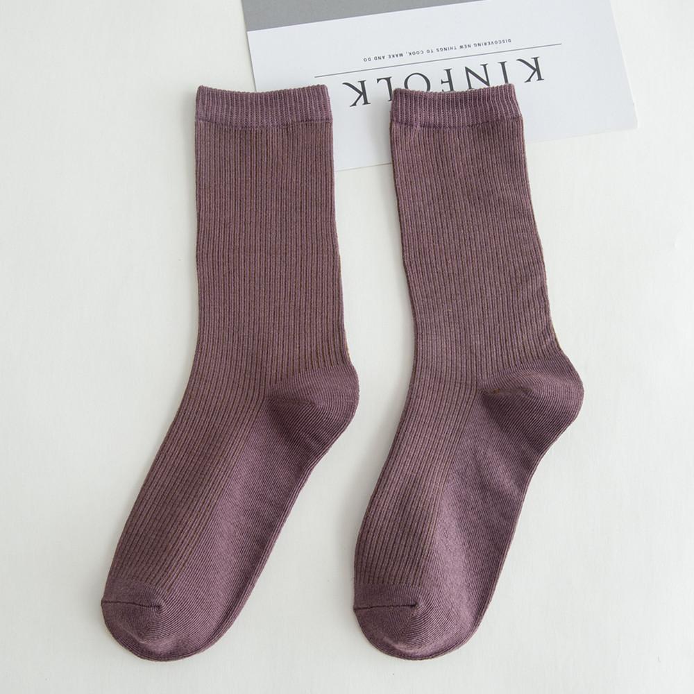 

Женские однотонные средние носки-трубочки, противоскользящие, впитывающие пот, износостойкие легкие чулки