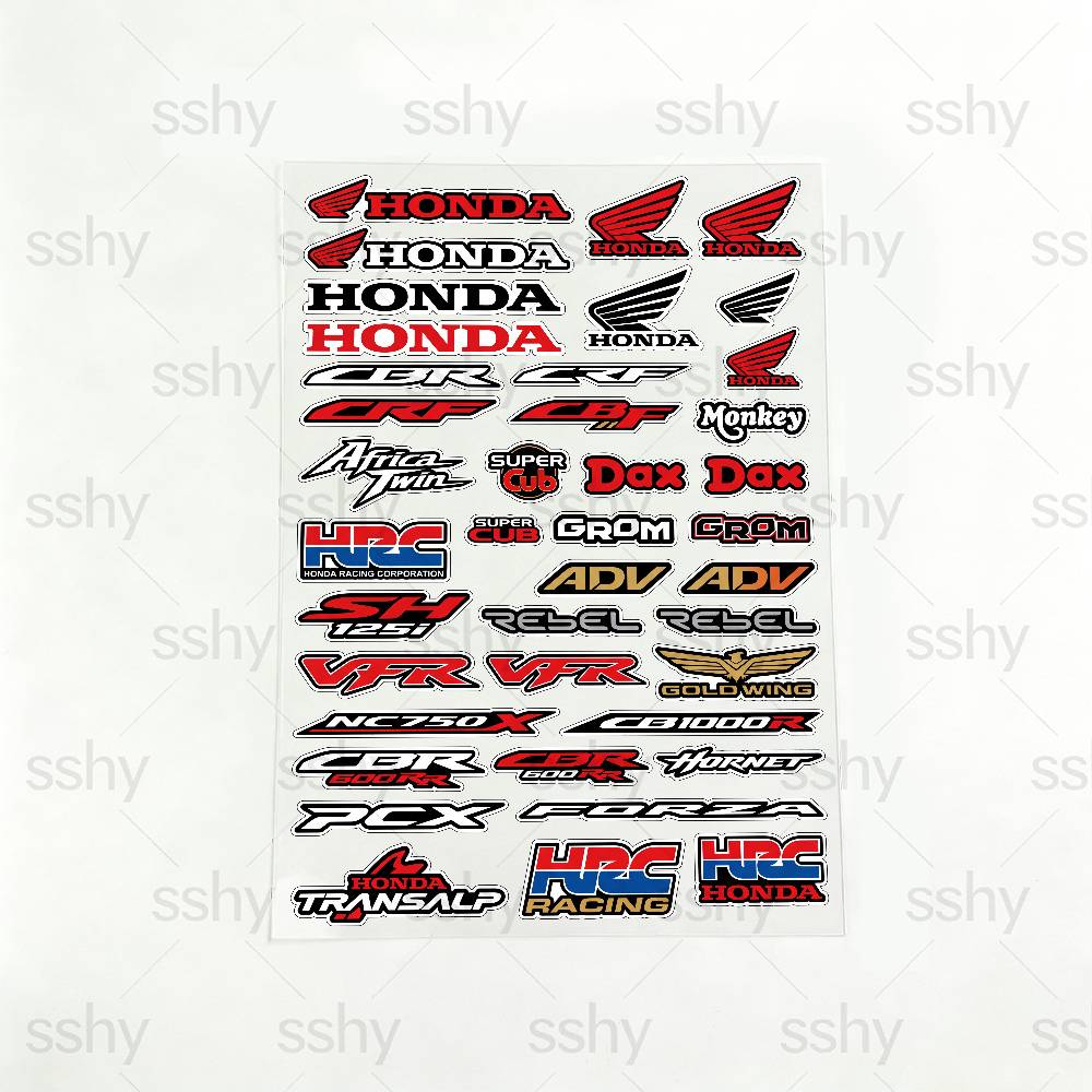 For Honda Reflective Motorcycle Stickers Waterproof Vinyl Decals for Motorbike Helmet Fuel Tank Bike