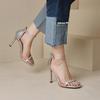 Women's High-heeled Sandals Summer New Simple and Versatile Thin-heeled Large-size Open-toed Sandals