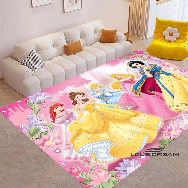 This Disney pink princess-themed rug is suitable for girls' bedrooms, bedside tables, living rooms, sofas, floor mats, children'