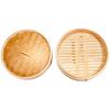 Cedar Chinese Steamer, 27cm, with Lid, 2-Tier Set, for Home and Commercial Use, Natural Wood