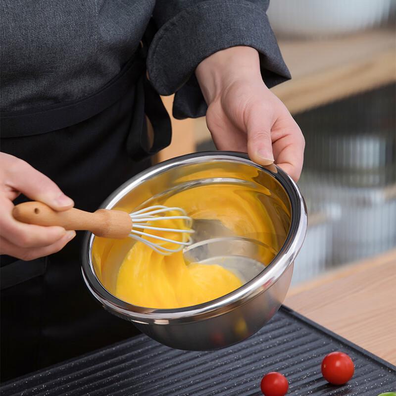 Chahua 20CM Edelstahl-Rührschüsseln (2er-Pack)