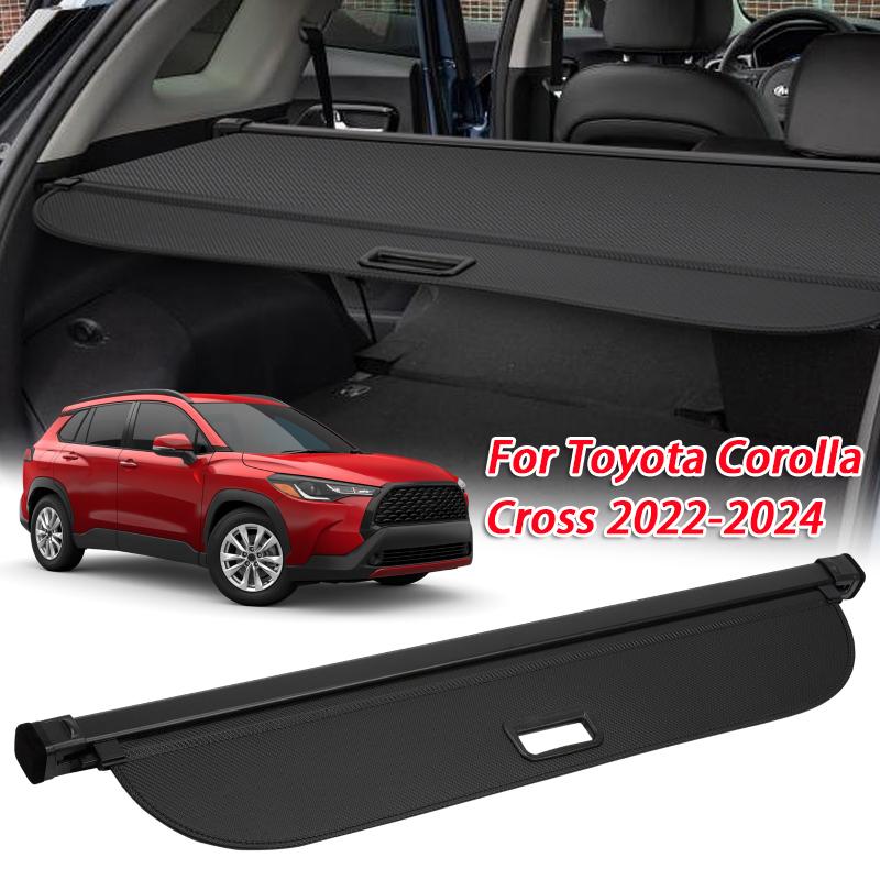 Retractable Cargo Cover Rear Trunk Security Shield Shade Luggage Curtain for Toyota Corolla Cross 2022-2024