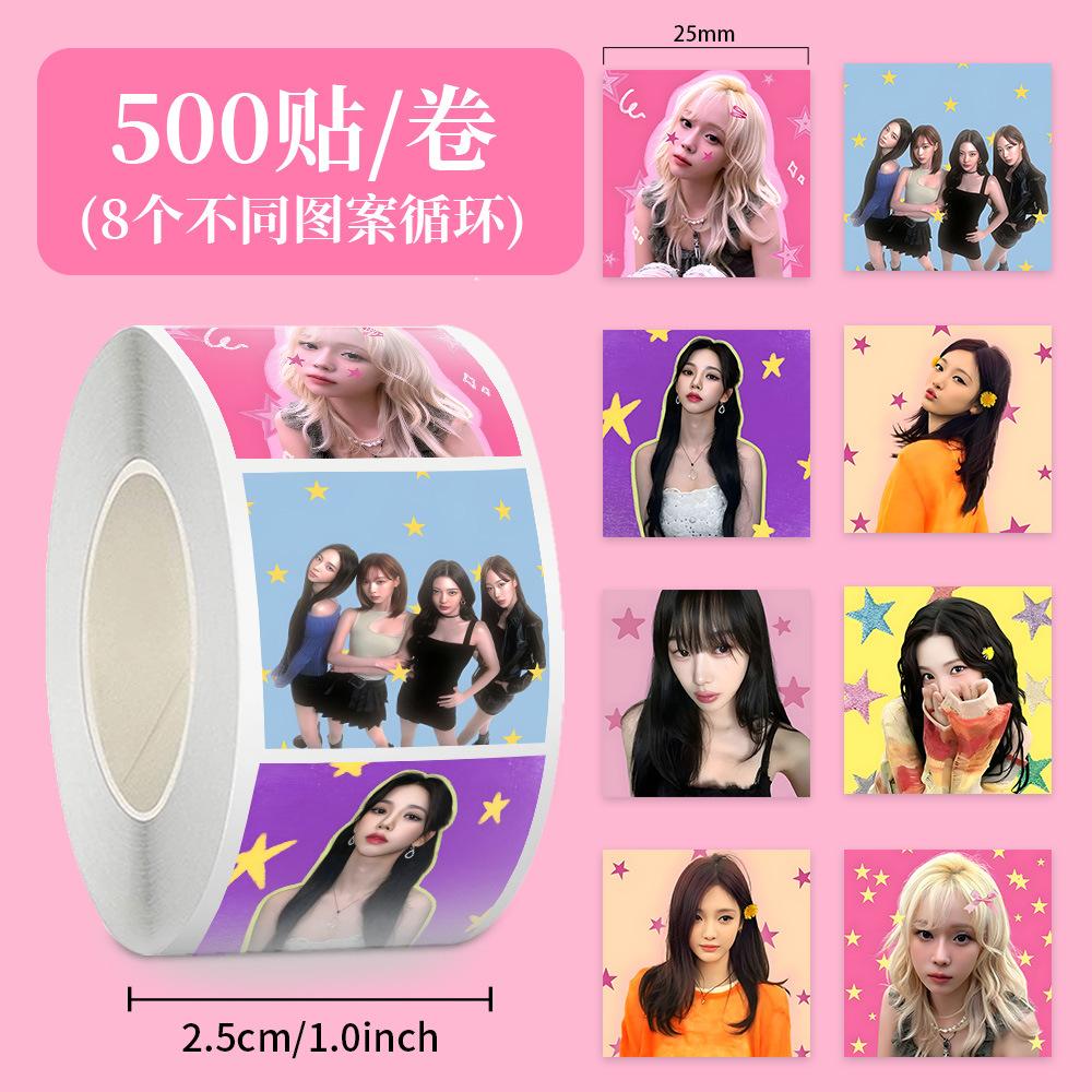 Skzoo Idol Roll Stickers 500 Pcs Adhesive Labels For DIY Journal Scrapbook Phone Case Polaroid Decoration Fans
