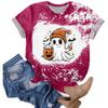 Halloween Shirts for Women Cute Shirt Fall Tshirt Gradient Graphic Tees Casual Short Sleeve Tops