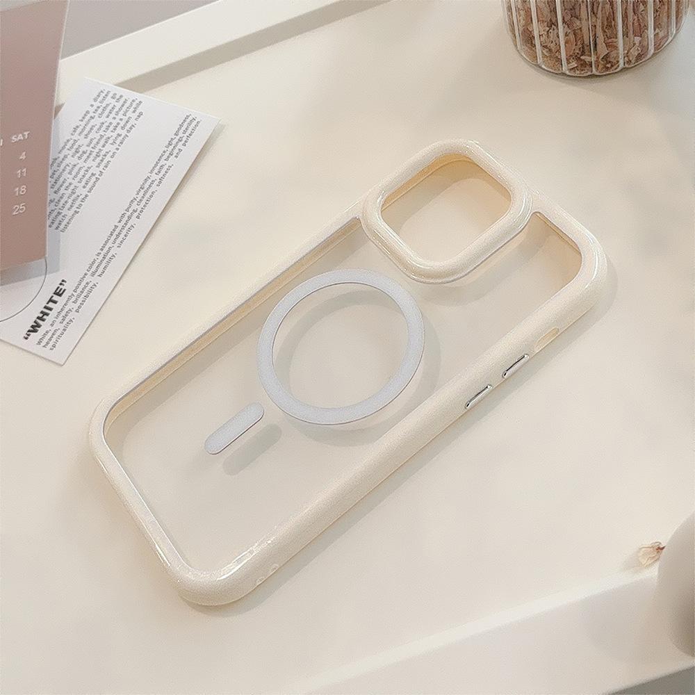 Magnetic Acrylic Iphone16 IPhone Case 15promax Cream 14 Suitable for 12 Anti Fall 1311