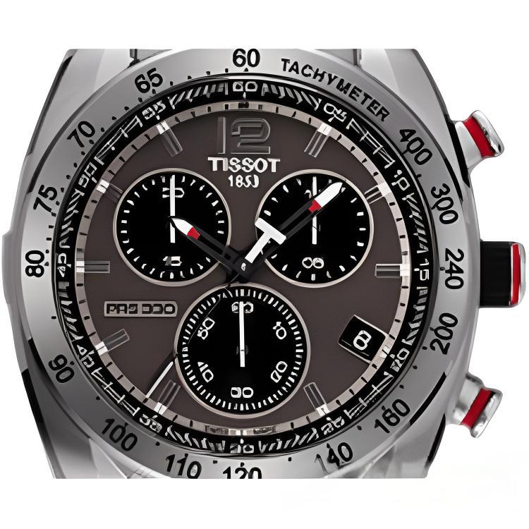 Tissot Sports Collection Quartz Movement Men's Watch 43.8mm Gray Dial Stainless Steel Case T076.417.11.067.00
