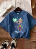 Kawaii Ok Cartoon Bear Graphic Printed TShirts Women Casual Short Sleeve Tops Soft Loose T Shirt Summer ONeck Womans Clothes