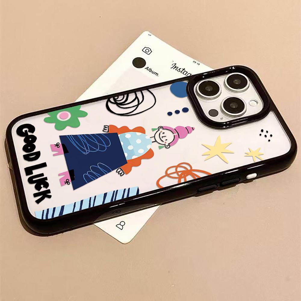 Acrylic Phone Case for iPhone 11 12 13 14 Pro 12 14 16 Pro Max for Samsung A16 A36 A56 S24 FE High-quality Painted Anti-fall Mobile Phone Case