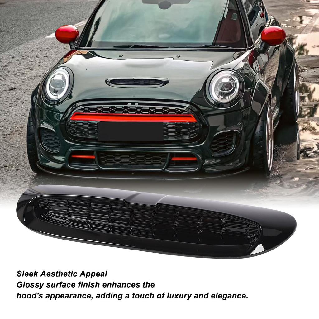 Hood Scoop Easy Installation ABS Air  Intake Hood Scoop Robust Glossy  1:1 Precision Fit Decorative for Vehicle