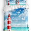 Segeln Segelboote Möwe Delfin Meer Wolken Bettbezug Bettwäsche-Set Zuhause Steppdeckenbezug Kissenbezüge Bettwäsche-Set Ohne Bettlaken