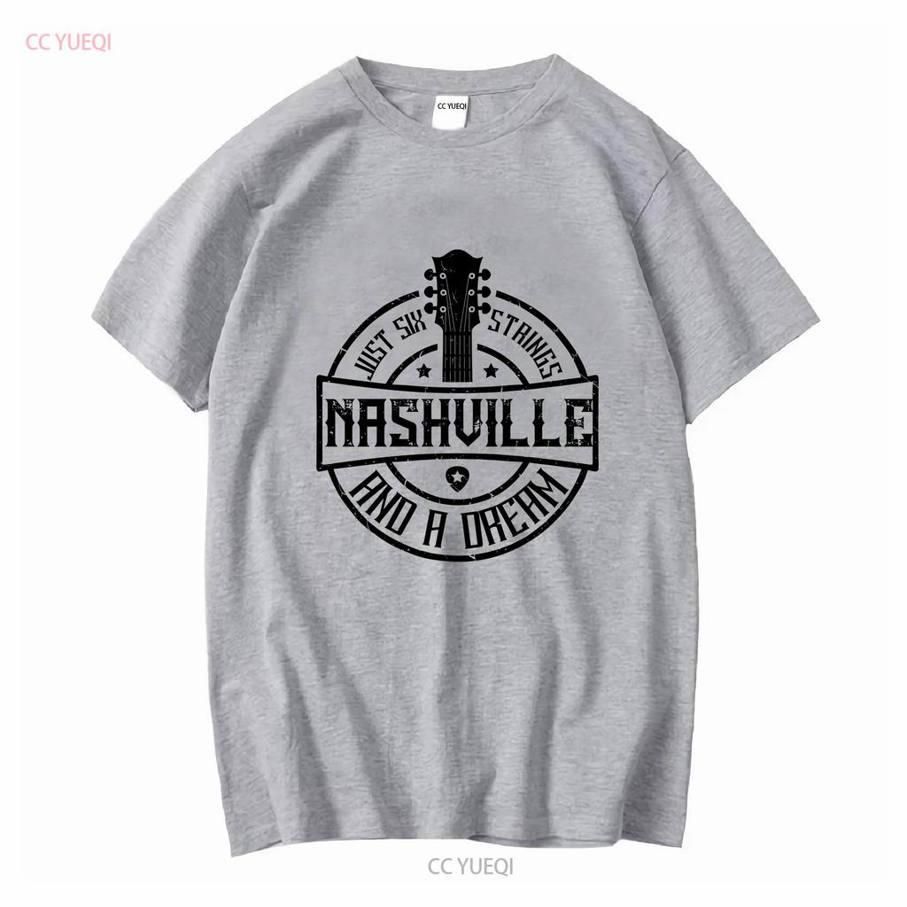 Music Nashville with Nashville Six Strings and a Dream Guitar T shirt Vintage Design Premium Comfort Ideal for Enthusiasts