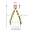 Hemp Rope Tissue Holder: Solid Wood & Cotton Woven Towel Rack, Creative No-Drill Roll Paper & Face Towel Storage Shelf