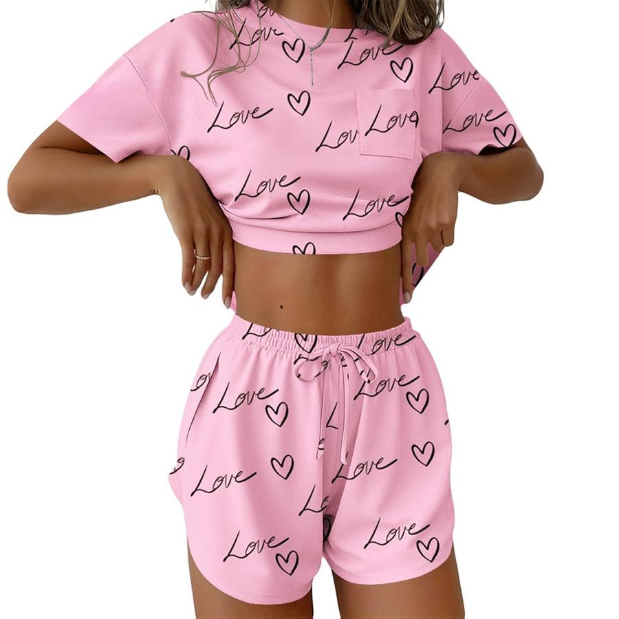 New Spring Summer Fashion Casual Home Clothes Y2K 2-Piece Set Women's Outfit