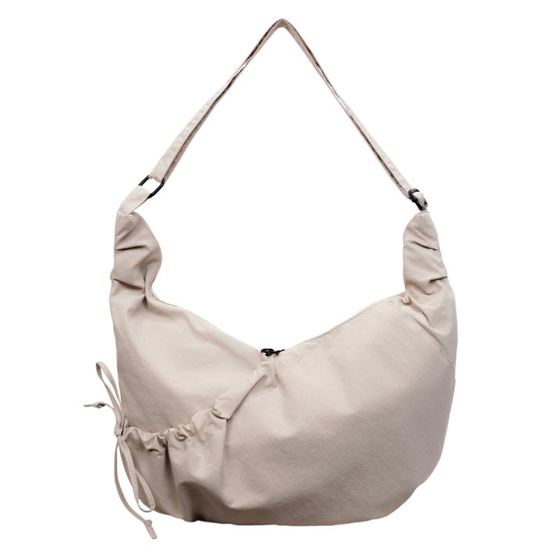 

Fashi Solid Color Nyl Sweet Youth Design Shoulder Bags for Women 2026 High Quality Temperament Lightweight Crossbody Bags бежевый