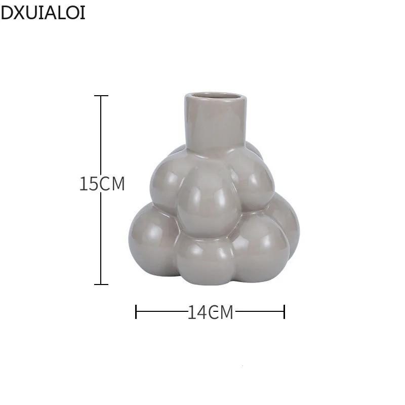 Creative Grape Shape Glaze Small Vase Decoration Living Room Dried Flowers Flower Arrangement Desktop Decoration Home Decoration