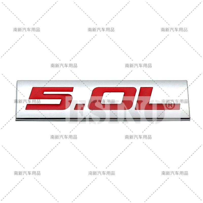 Car Styling 3D Metal Chrome Zinc Alloy Adhensive Emblem 4.0L 4.6L 4.7L 5.0L 5.3L 5.7L Body Trunk BHDTR Fender Badge Accessory